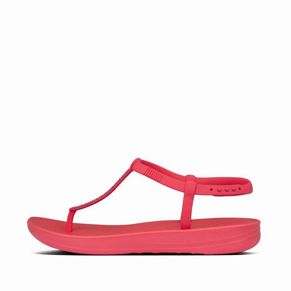 Fitflop Iqushion Sparkle Flip Flops Pink Womens - South Africa (UPAG84617)